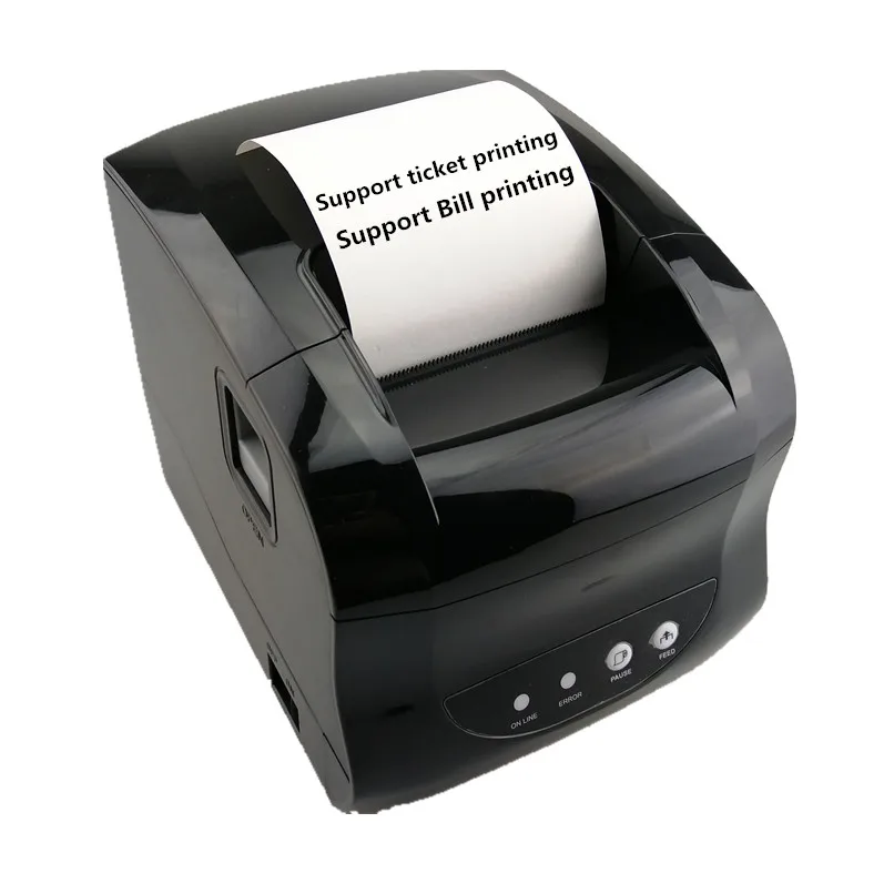 wholesale Thermal label printer Barcode QR code sticker receipt bill POS printer Support 20-80mm width USB Bluetooth printers