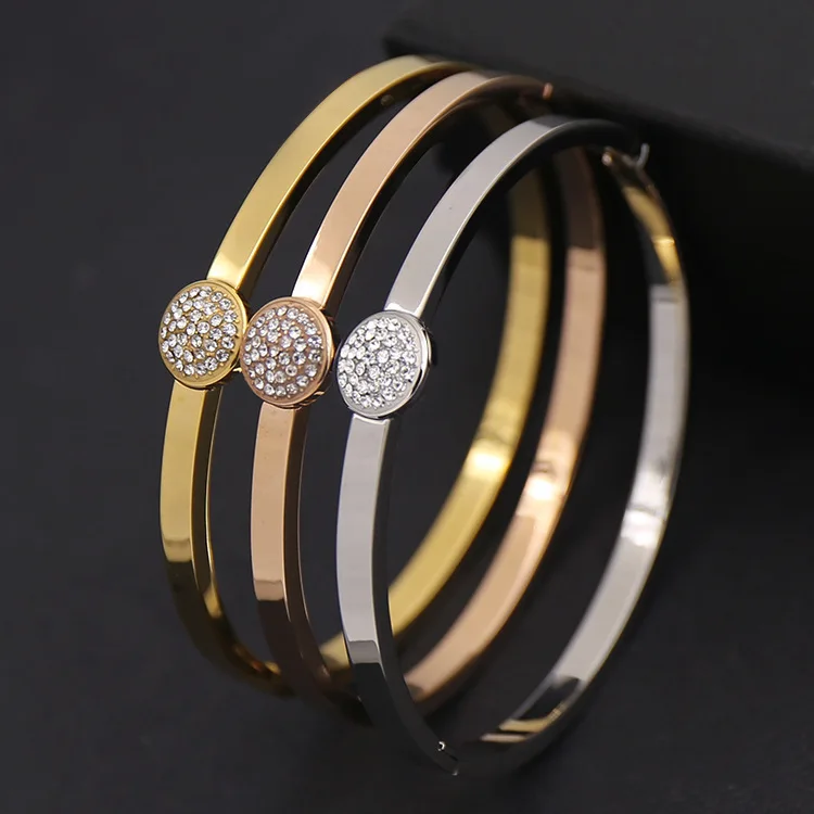Tyme bracelet with zircon titanium Charm Bracelets Carter lovers bracelets&bangles for women H Bangle Men Jewelry