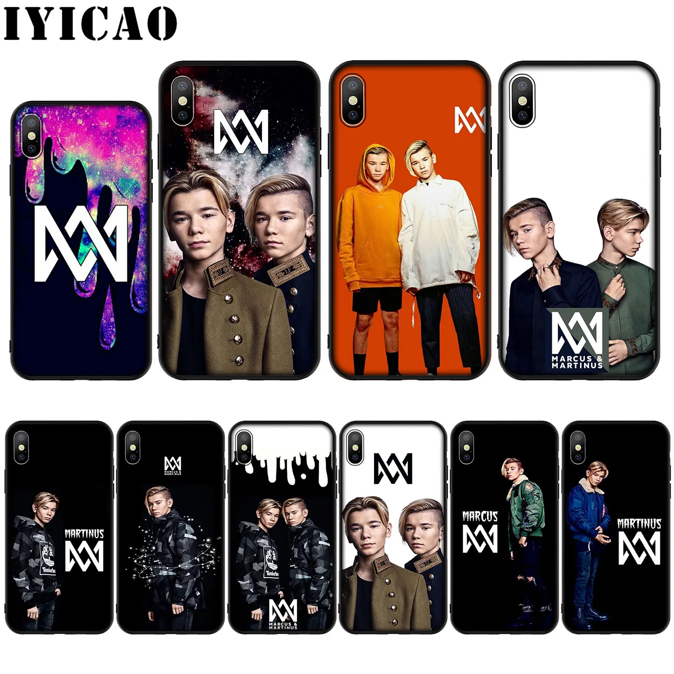 

Marcus & Martinus Silicone Soft Case for iPhone 11 Pro Max XR X XS Max 8 7 6 6S Plus 5 5S SE Cover