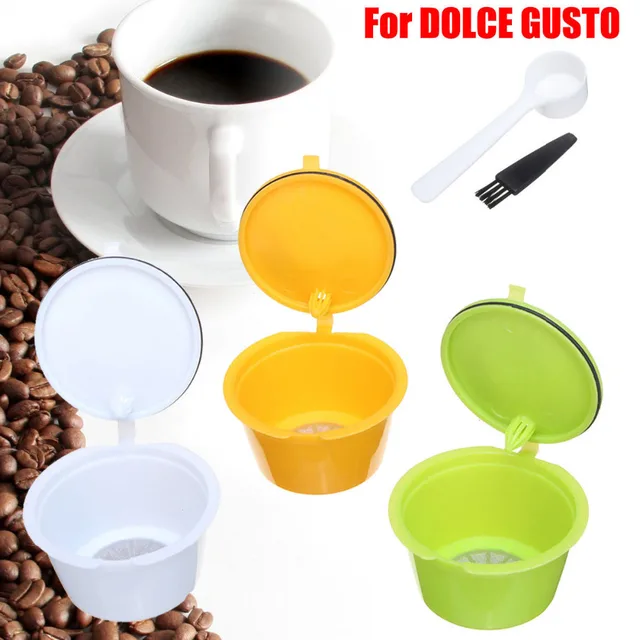 Best Price 3Pcs/Set Reusable Coffee Capsules Spoon Brush Set Refillable Coffee Capsules Cup Pod Filter Baskets For Nescafe Dolce Gusto Best Price 3Pcs/Set Reusable Coffee Capsules Spoon Brush Set Refillable Coffee Capsules Cup Pod Filter Baskets For Nescafe Dolce Gusto