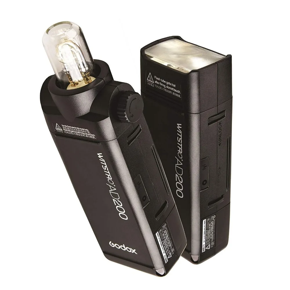 Godox Witstro AD200 комплект 2,4G ttl HSS вспышка стробоскоп 1/8000s портативная карманная на батарейках вспышка моносвет двойная головка 200 Вт CD50