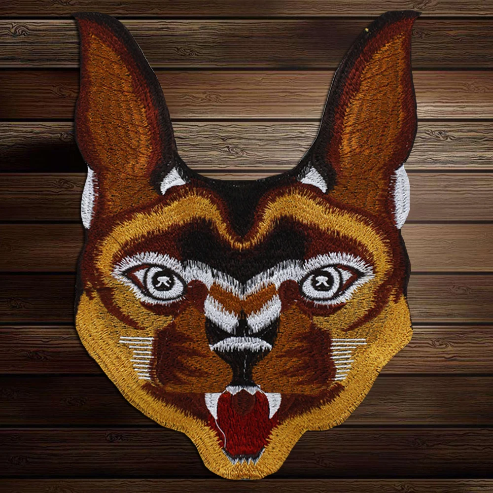 2 шт. тканевые нашивки с изображением головы животного вышитые мотивы Значки для