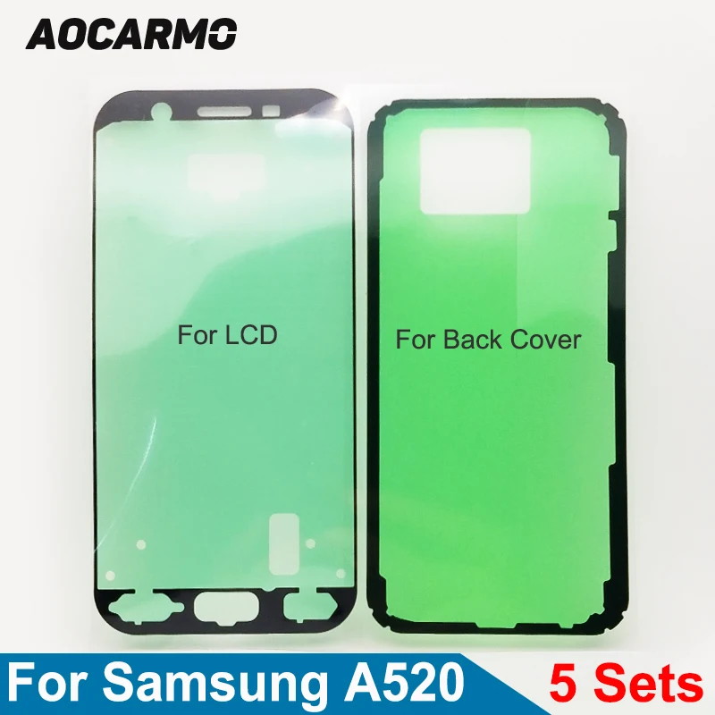 

5Sets/Lot For Samsung Galaxy A520 A520F A5(2017) Front LCD Display Screen Adhesive Back Door Battery Cover Sticker Glue Tape