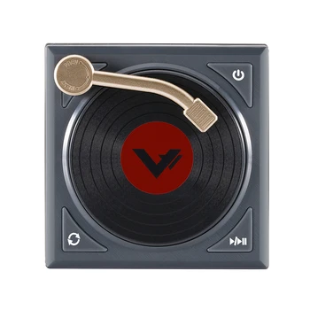 

Retro Bluetooth Speaker Portable Phonograph Turntable Stereo Surround HiFi Sound;