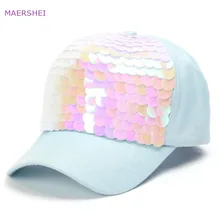 MAERSHEI бейсбольная кепка с блестками и хвостом, женский рюкзак, летние сетчатые шляпы, Повседневная Кепка, Прямая