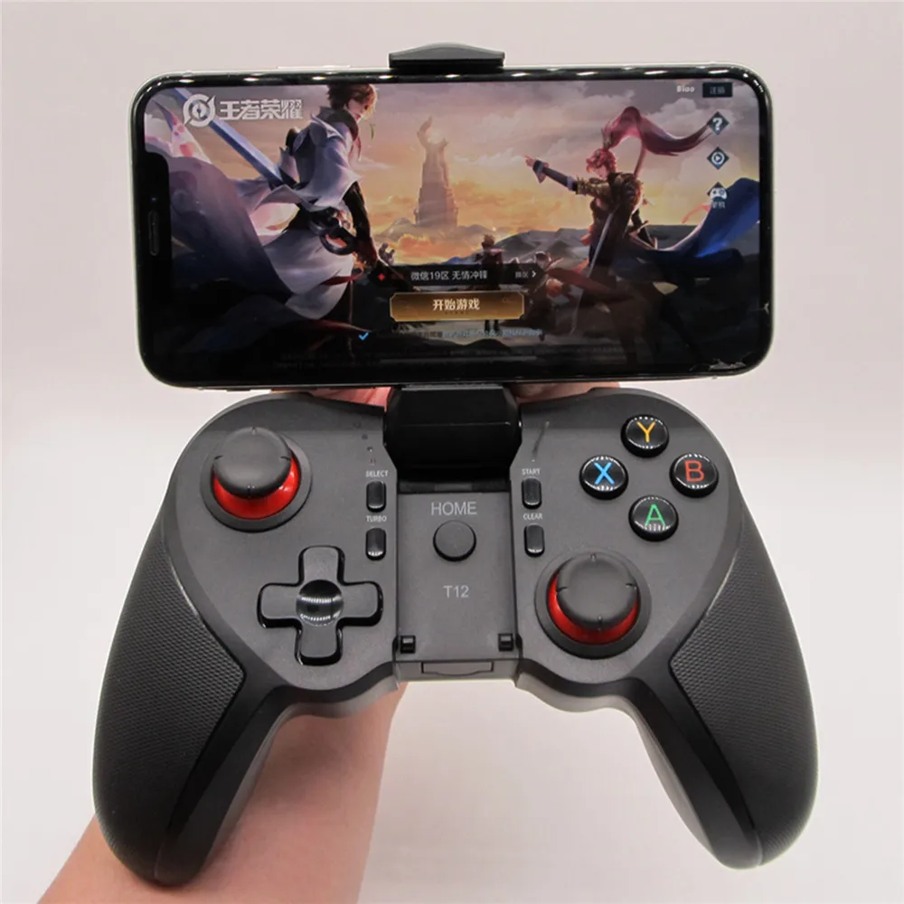 

Wireless Bluetooth Gamepad Game Controller for Android IOS PUBG Gaming Joystick Remote Control With Mobile Phone Holder