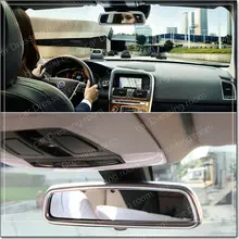 Car interior Rearview mirror decorative frame cover trim Chrome ABS strip Car styling sticker for Volvo XC60 V60 S40 S60