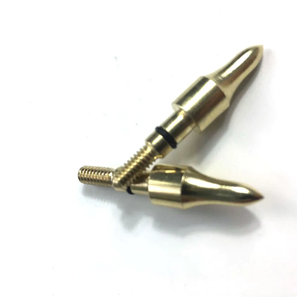 

12PC New Style 100 Grain Carbon Steel Target Point Archery Broadhead Gold Arrow Head Arrow Tip Screw Insert Point