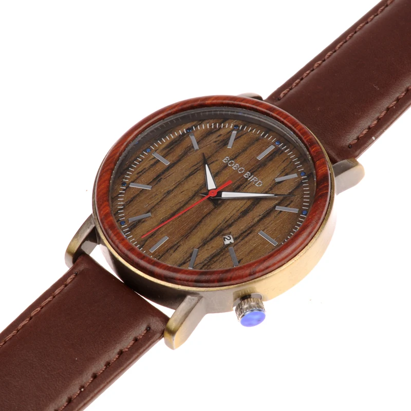 BOBO BIRD L-O27 Japan Movt Quartz Watch Stainless Steel Back Watches Men Wrist Wooden Ring Wholesale Relojes Hombre