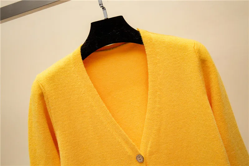 2018 New Fashion Spring Autumn Women Cardigan Sweaters Long sleeve Single-breasted V-neck stitching Solid Knitted Top Clothing (21)