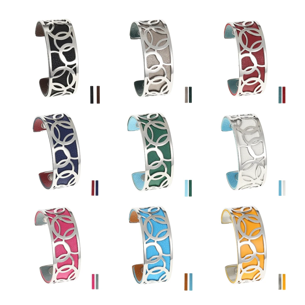 Legenstar 2022 New Leather Cuff Bracelets Bangles For Women Stainless