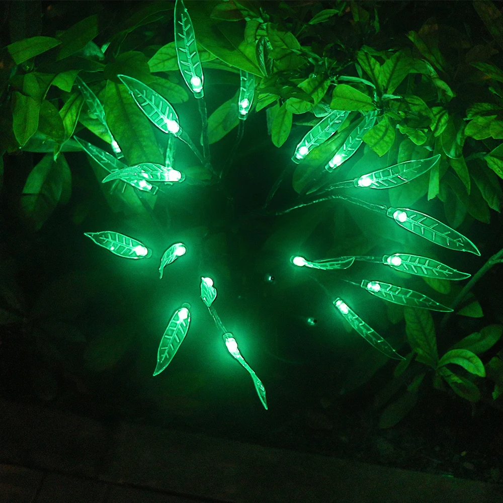 BORUiT светильник на солнечной энергии 20 зеленый светодиодный светильник на дереве с 3 режимами водонепроницаемый уличный садовый аварийный светильник