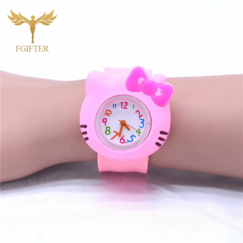 Hot Girls Princess Watches Pink Rubber Cinderella Watch for Kids Girl Plastic Quartz Wristwatch Children's Gift - Цвет: Kids Girls Watches