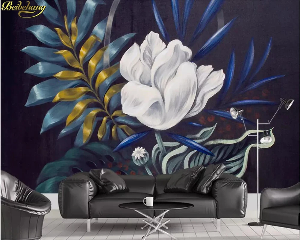 beibehang Custom photo wallpaper mural European retro paintings floral