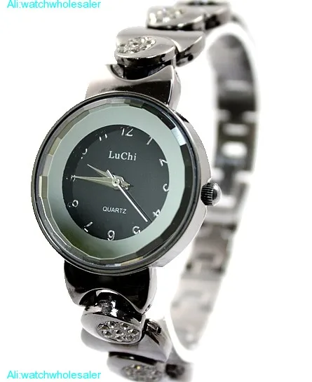 FW779B Gunmetal Band Round White Dial Ladies Women Fashion Quartz Bracelet Watch