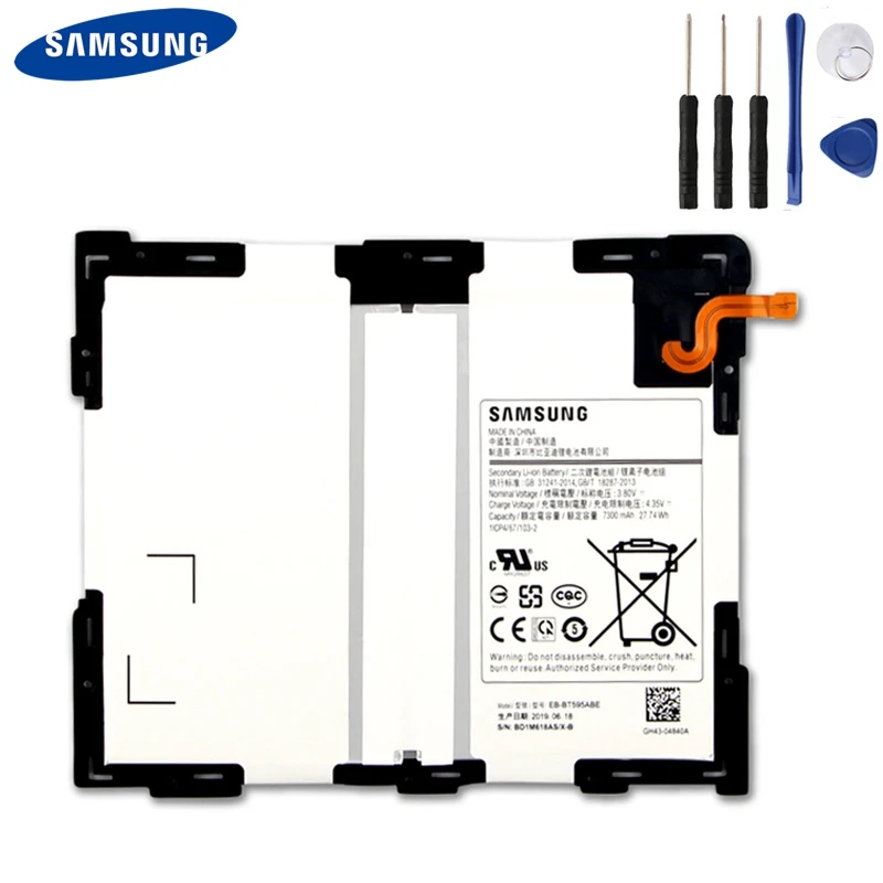 

Samsung Original Replacement Tablet Battery EB-BT595ABE For Samsung Galaxy Tab A2 10.5 SM-T590 T595 Tablet Battery 7300mAh