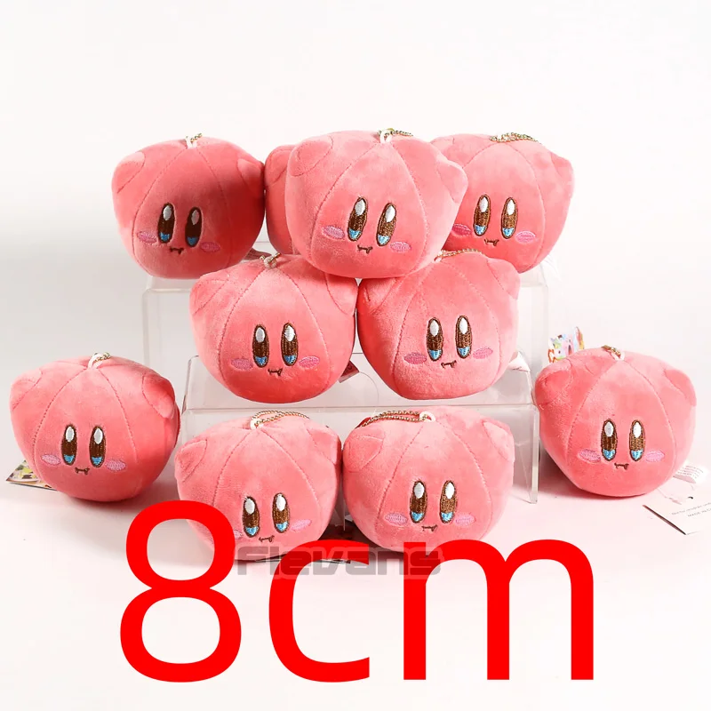 Kawaii Kirby мини плюшевые подвески куклы мультфильм Мягкие игрушки 10 шт./партия