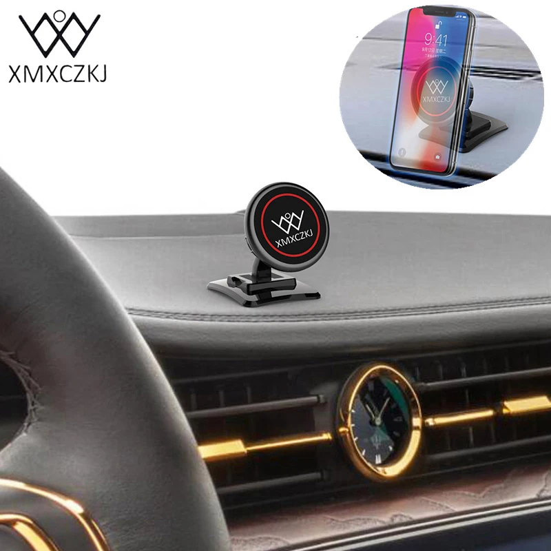 

XMXCZKJ Magnetic Car Phone Holder Magnet Stand 3M Adhesive Covering Dashboard Mount Holder Universal For Iphone X 8 Samsung S7