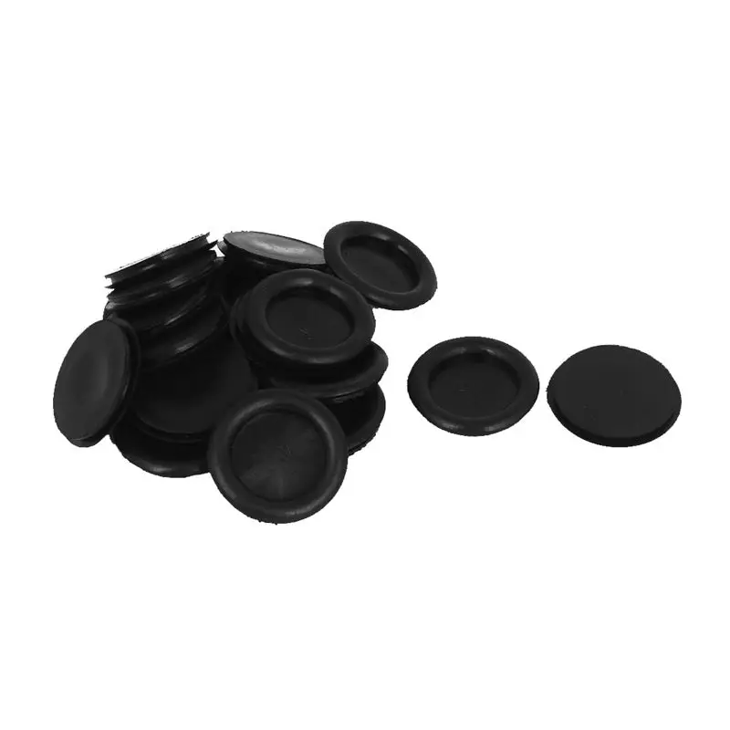 

20pcs Black Rubber Closed Blind Blanking Hole Wire Cable Grommets 40mm