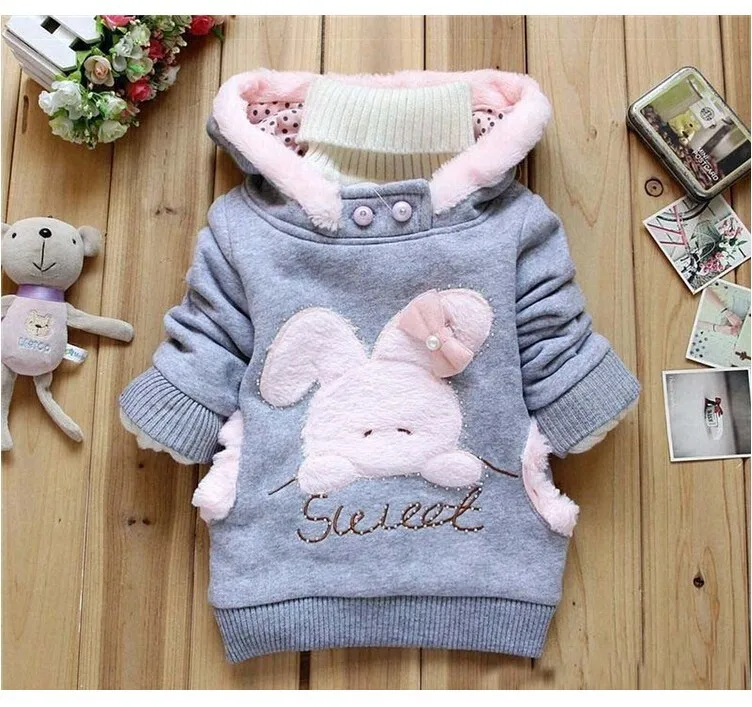 

CHCDMP Cartoon little pony Rabbit Girls Sweater Children Clothes Kid Jackets Coat Hoodies Clothing Brand Baby Girl Child Outwear