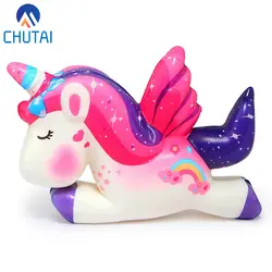 Kawaii Pegasus Unicorn Squishy PU Squishy Slow Rising душистый хлеб Squeeze игрушки Моделирование Ремесло Декор Рождественский подарок для детей 11*8*3 см