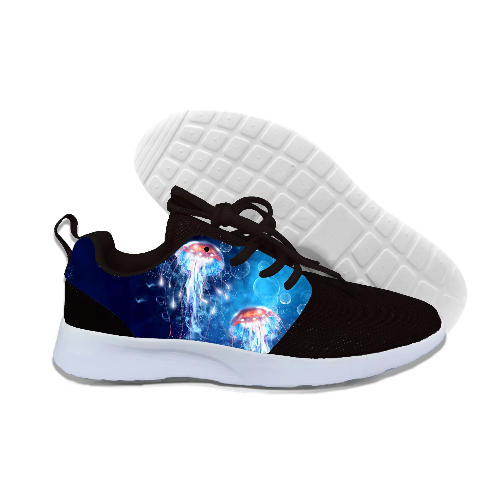 

Fashion Harajuku Shiny Jellyfish Printed shoes For Women/Men 2019 summer Autumn Winter High Quality Sneakers