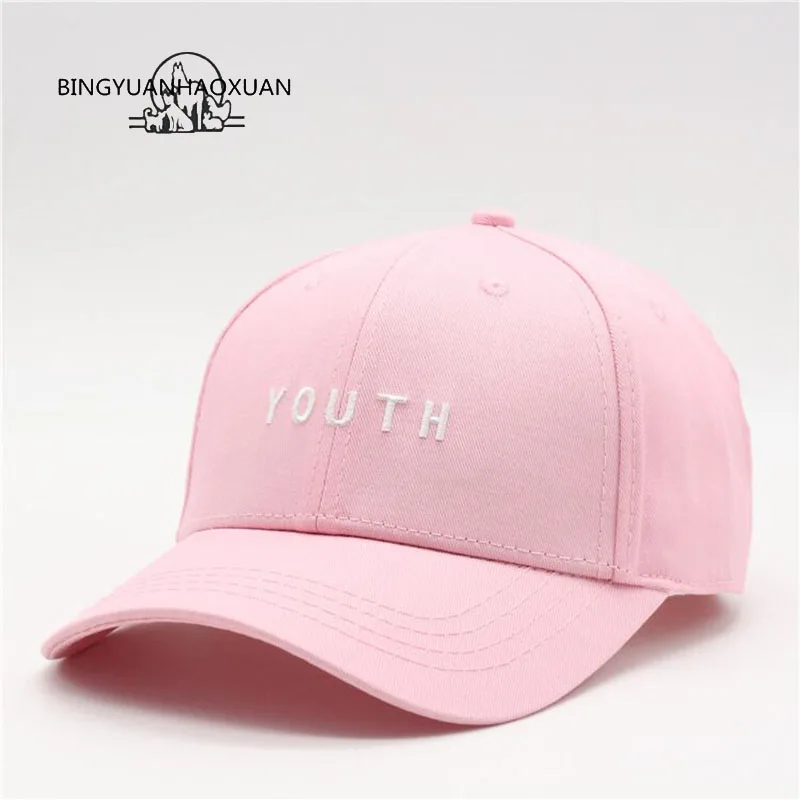 

BINGYUANHAOXUAN Unisex casual 100% Cotton Adjustable Letter Baseball Caps Hip hop cap Male Snapback hat Breathable Truck Hats