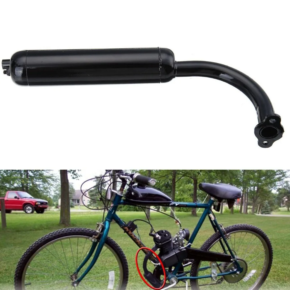 Muffler Exhaust Pipe Fits 80cc 66cc 49cc Motorized Bicycle Bike Engine Part
