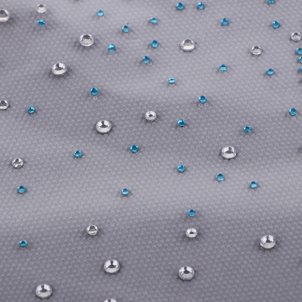 Floral Neckline Collar Trim Rhinestones Iron on Hot Fix Motif Heat Press Applique Patch