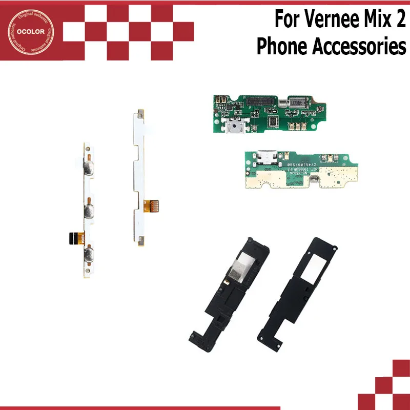 Ocolor для Vernee Mix 2 USB разъем плата для зарядки с гибким кабелем PCB громкий динамик кнопка питания громкость гибкий кабель для Vernee Mix 2