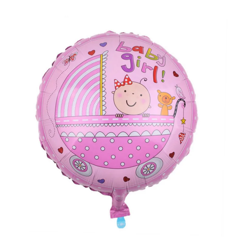 Детские воздушные шары для душа, 18 дюймов, для маленьких мальчиков и девочек, звезды, сердце, Круглый фольгированный Гелиевый шар, 1 год, день рождения, украшения для детских игрушек, подарок - Цвет: Style 8