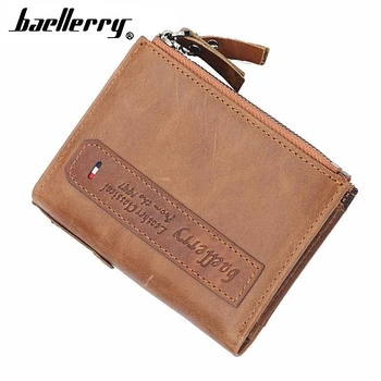

Top Quality Genuine Leather Men Wallets Card Holders Cow Leather Male Clutch Purse Short Wallet Men Coin Pocket carteira