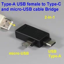 Кабель micro-USB type-A-type-C с разъемом «Мама» и «папа» USB type-A с разъемом «папа» OTG Кабельный разъем адаптера