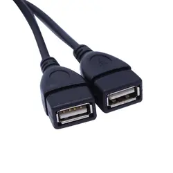 USB 2,0 type A 1 Male To 2 Female Y-Splitter кабель-удлинитель для синхронизации данных