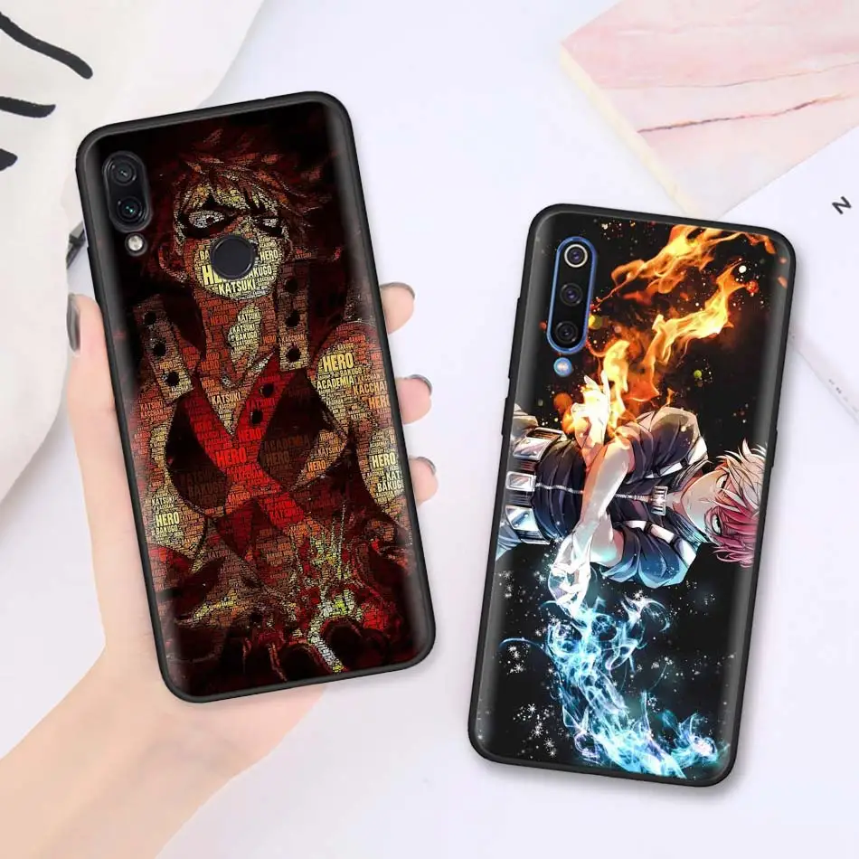 My Hero Academia Anime TPU Black Phone Case For Redmi  Note 7 Model3