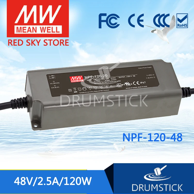 

MEAN WELL NPF-120-48 48V 2.5A meanwell NPF-120 48V 120W Single Output LED Switching Power Supply