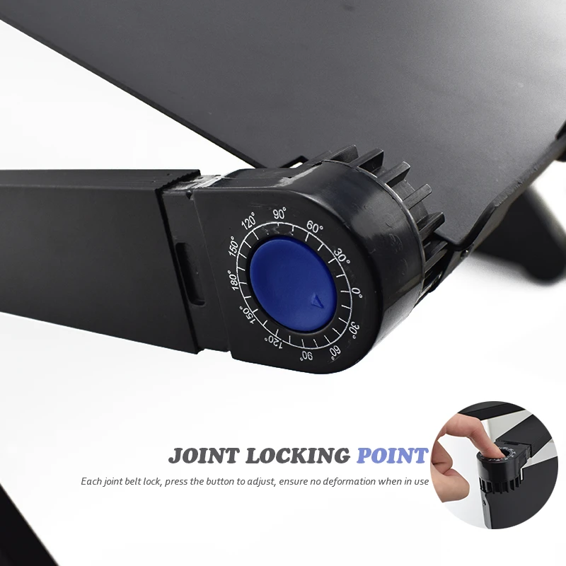 Aluminum Alloy Adjustable Laptop Stand Laptop Desk Bed Standing Notebook Stand With Cooling Fan Mou