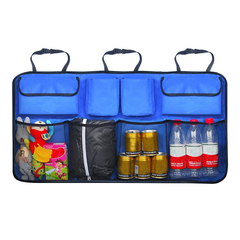 font b Car b font Rear Seat Back Storage Bag Multi Hanging Nets Pocket Trunk