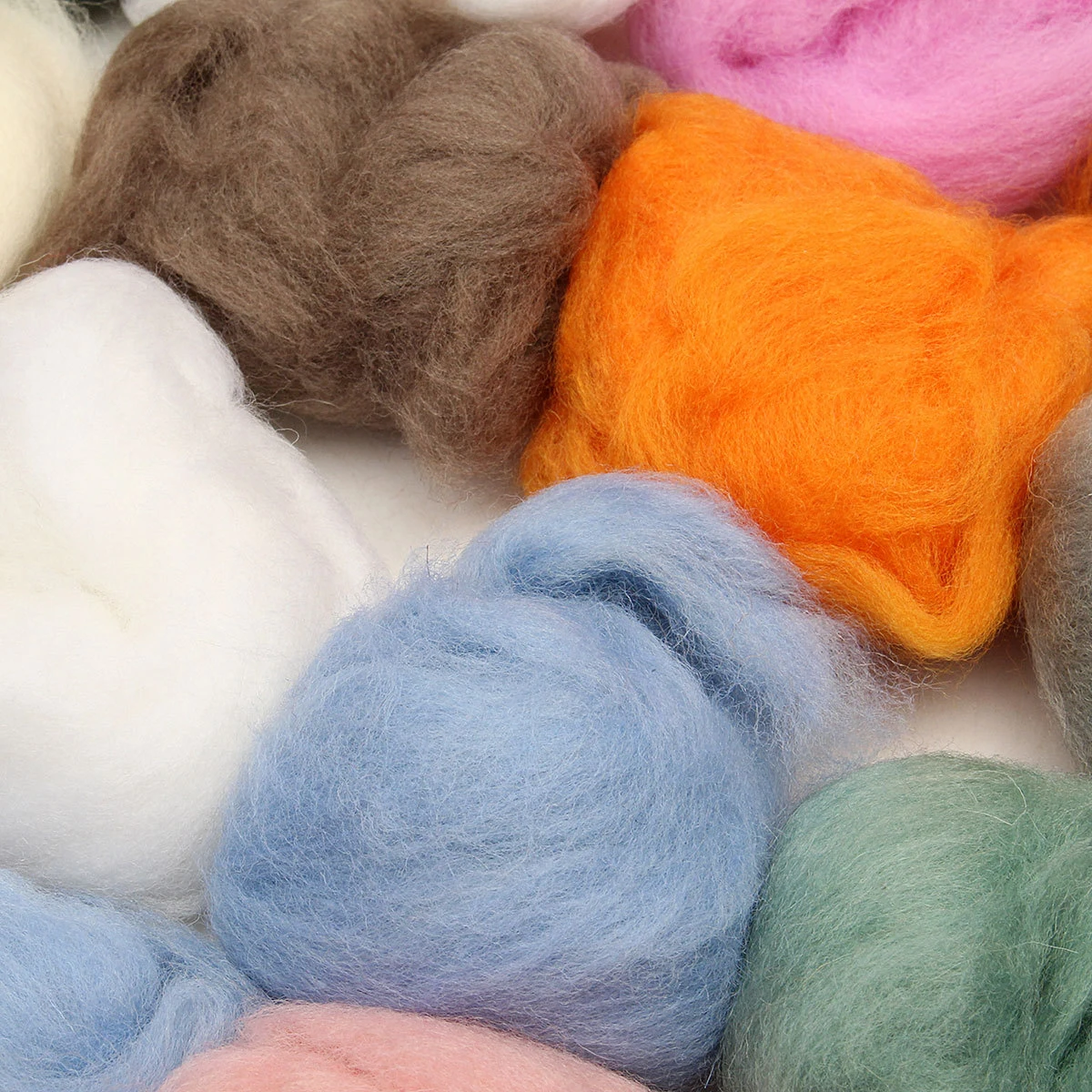 JX-LCLYL 1 Set New 3g 36 Colors Merino Wool Fibre Roving For Needle Felting Hand Spinning