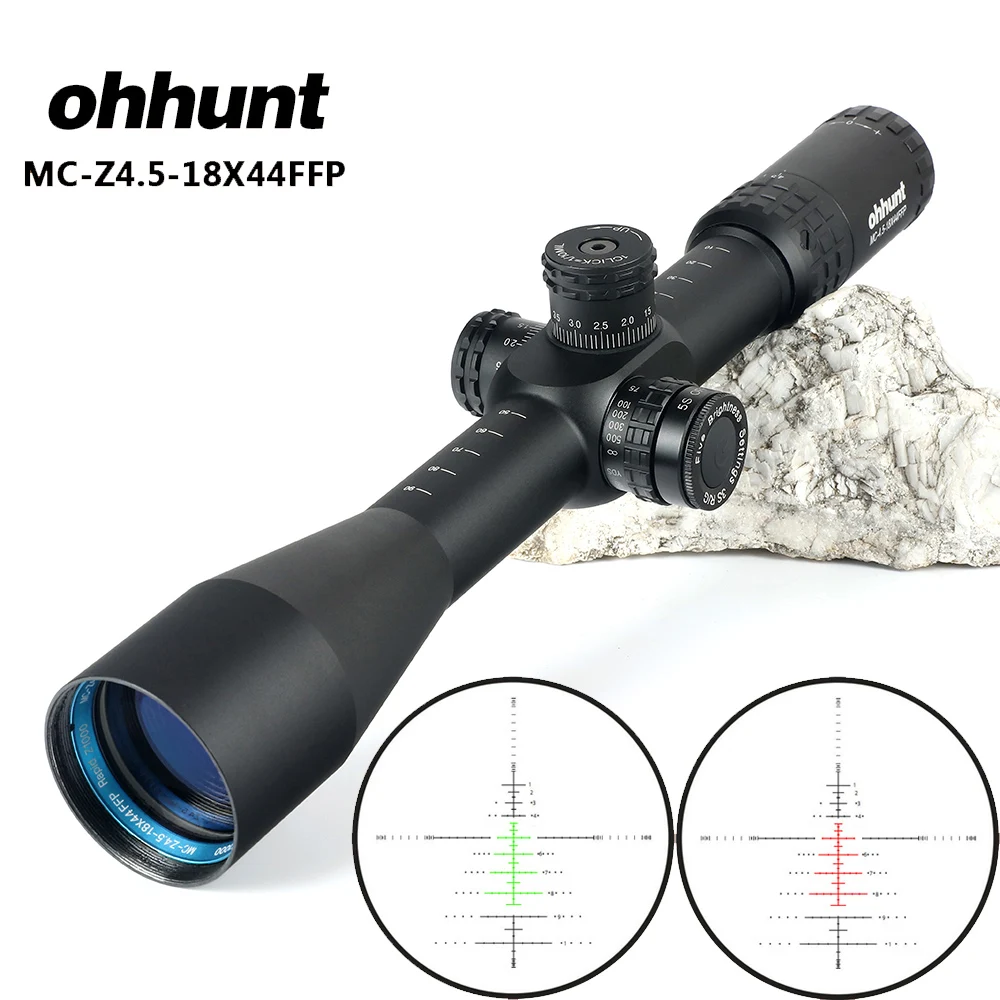 Ohhunt MC-Z 4,5-18X44 FFP оптический прицел стекло Выгравированный охотничий прицел тюроты замок сброс боковое колесо Фокус прицел