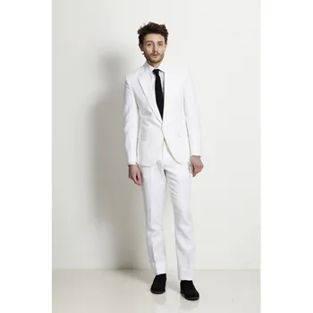 

2018 Latest Coat White Beach men wedding suits Slim Fit 2 Pieces Tuxedo Custom kingsman Jackets Groom mens Suit Terno Masculino