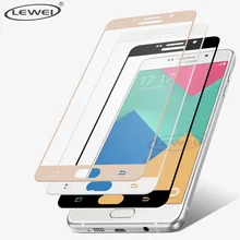 LEWEI Full Cover 2.5D Tempered Glass For Samsung Galaxy A5 A3 A7 2016 2017 Screen Protector Case for Note 4 5 S5 S6 S7