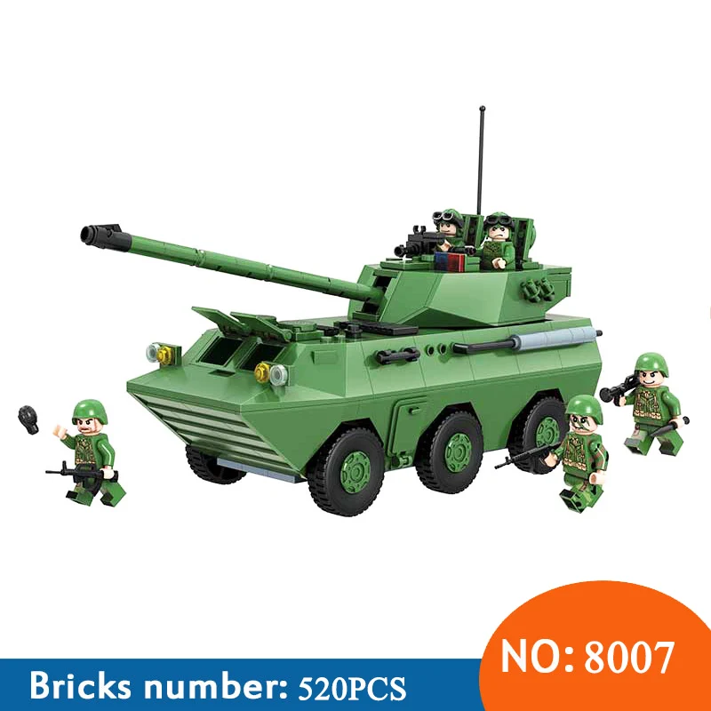 

NEW Winner 8007 Models building toy 520pcs Military Swat 02 Assaults Guns Tank Building Blocks toys For Children & hobbies