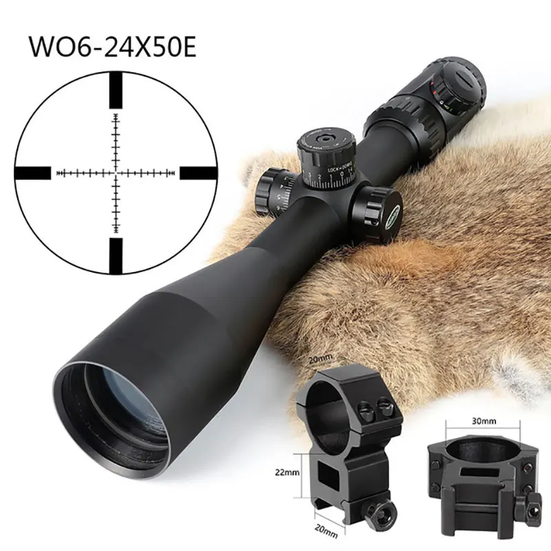 

Lambul 6-24X50 Tactical Riflescope Optic Deer Rifle Scope Adjustment Hunting Scopes Airgun Rifle Outdoor Reticle Sight Scope