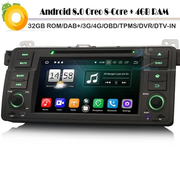 

DAB+ Autoradio Android 8.0 Octa-Core WiFi 4G DVD Radio DVR OBD Car GPS Navigation Player for BMW 3er E46 3er M3 MG ZT Rover 75