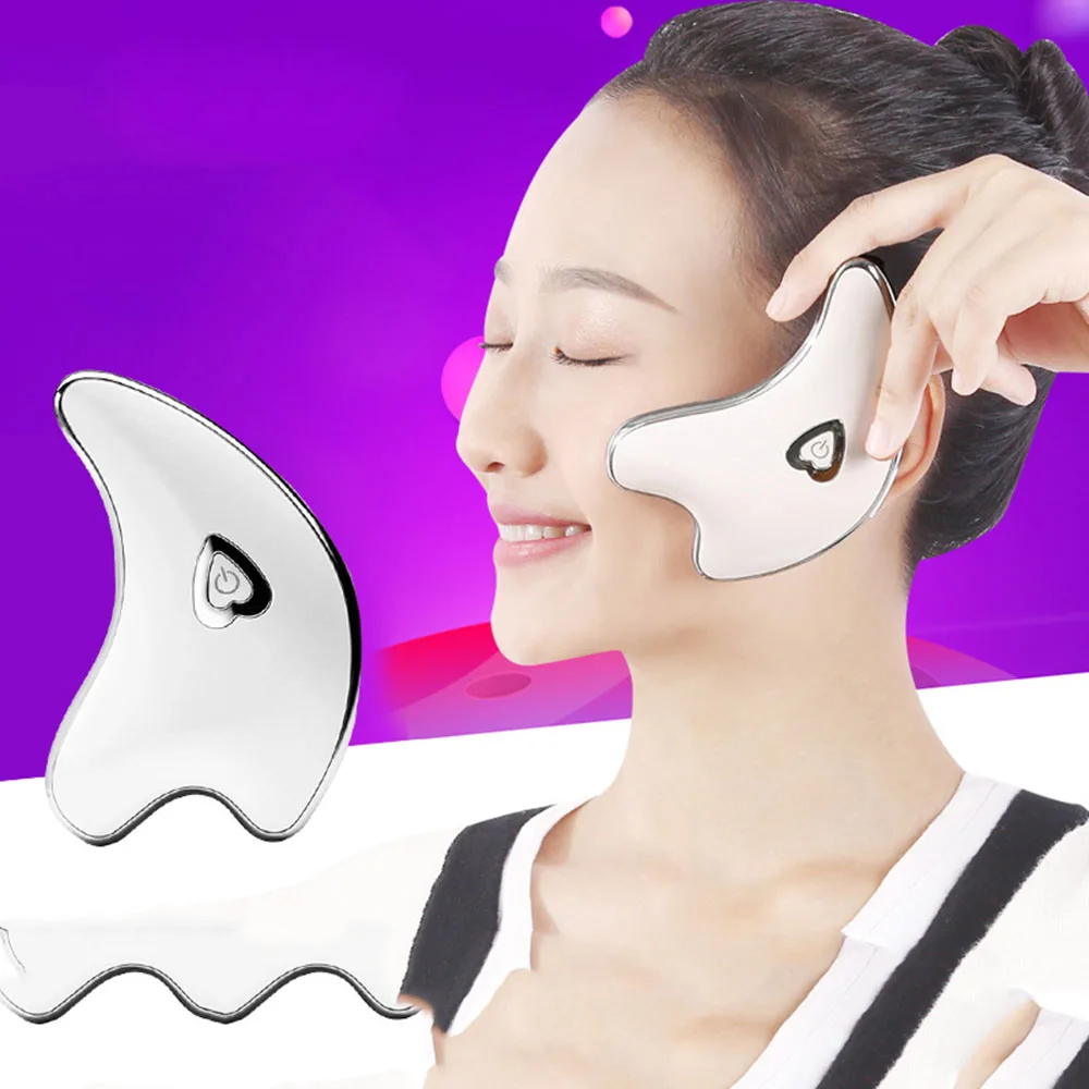 

New Face Firming Machine Rechargeable Microcurrent Skin Massager Electric Anti-aging Face Lift Galvanic GuaSha Scraping Massager