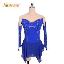 Платье для фигурного катания Nasinaya Индивидуальные соревнования ледяные юбки для конькобежцев для девочек женщин детей гимнастика представление