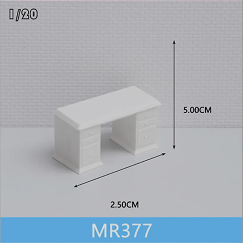 1 шт./лот масштаб 1:20 пластиковый миниатюрный мебель стол и стул для построения поезда Макет железной дороги декорации, аксессуары