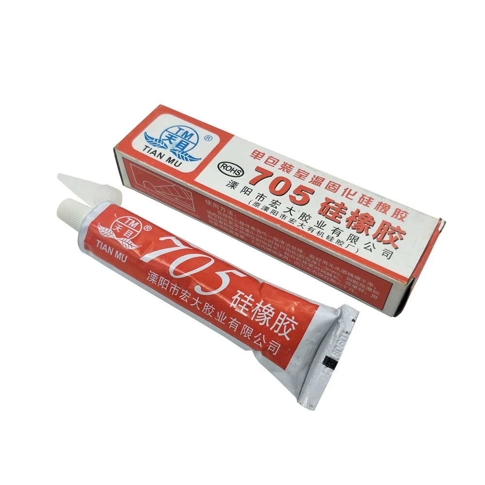 Cola de Vedação Transparente em Silicone 705 à Prova Dágua Resistente ao Calor Componente Eletrônico Cola de Vedação Colorida