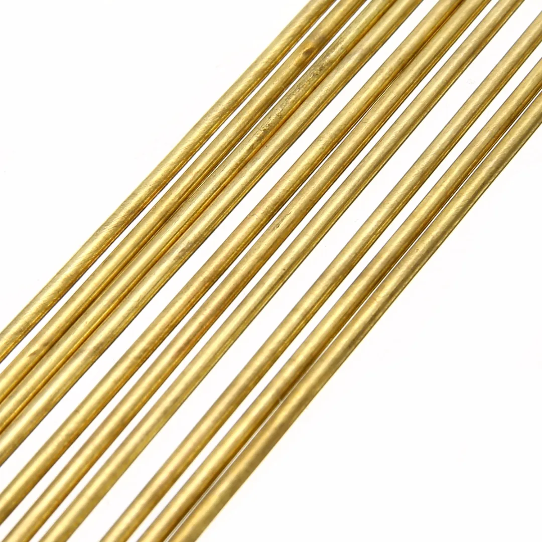 10pcs Brass Rods Wires Sticks 2mmx250mm Brazing Soldering Metalworking 
